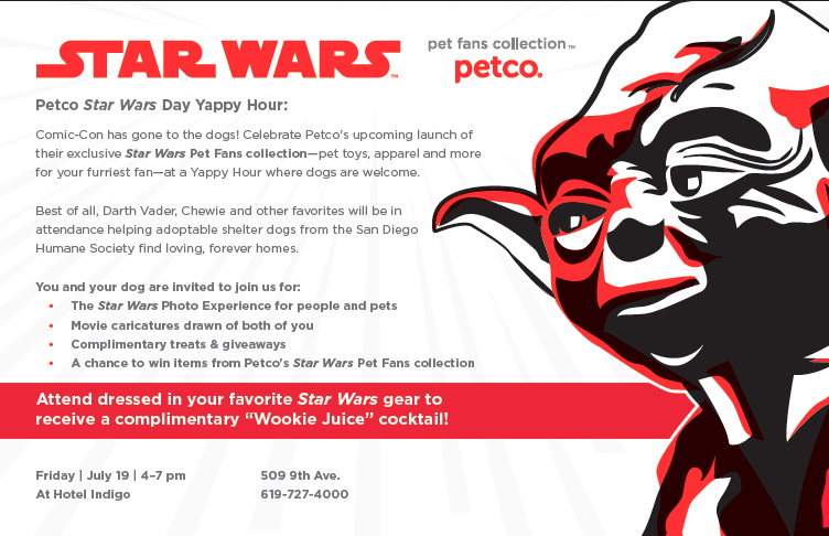 The Star Wars Day Yappy Hour PetCo Park SDCC