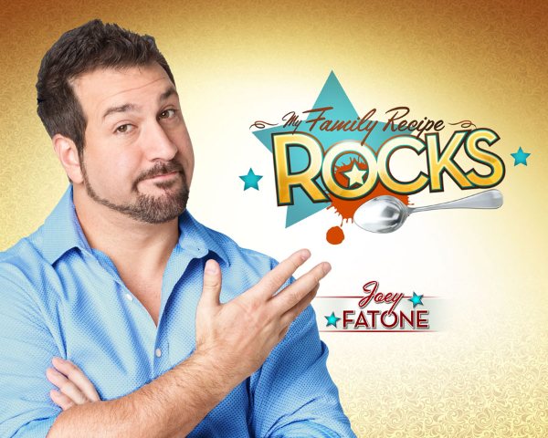 We loved this guy in My Big Fat Greek Wedding and now he's the producer and host in My Family Recipe Rocks.   Best known as the phat-one in N'SYNC he is Joey Fatone.