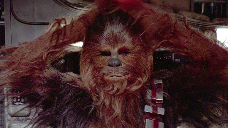 Force Awakens Deleted Scene: Let The Wookie Win